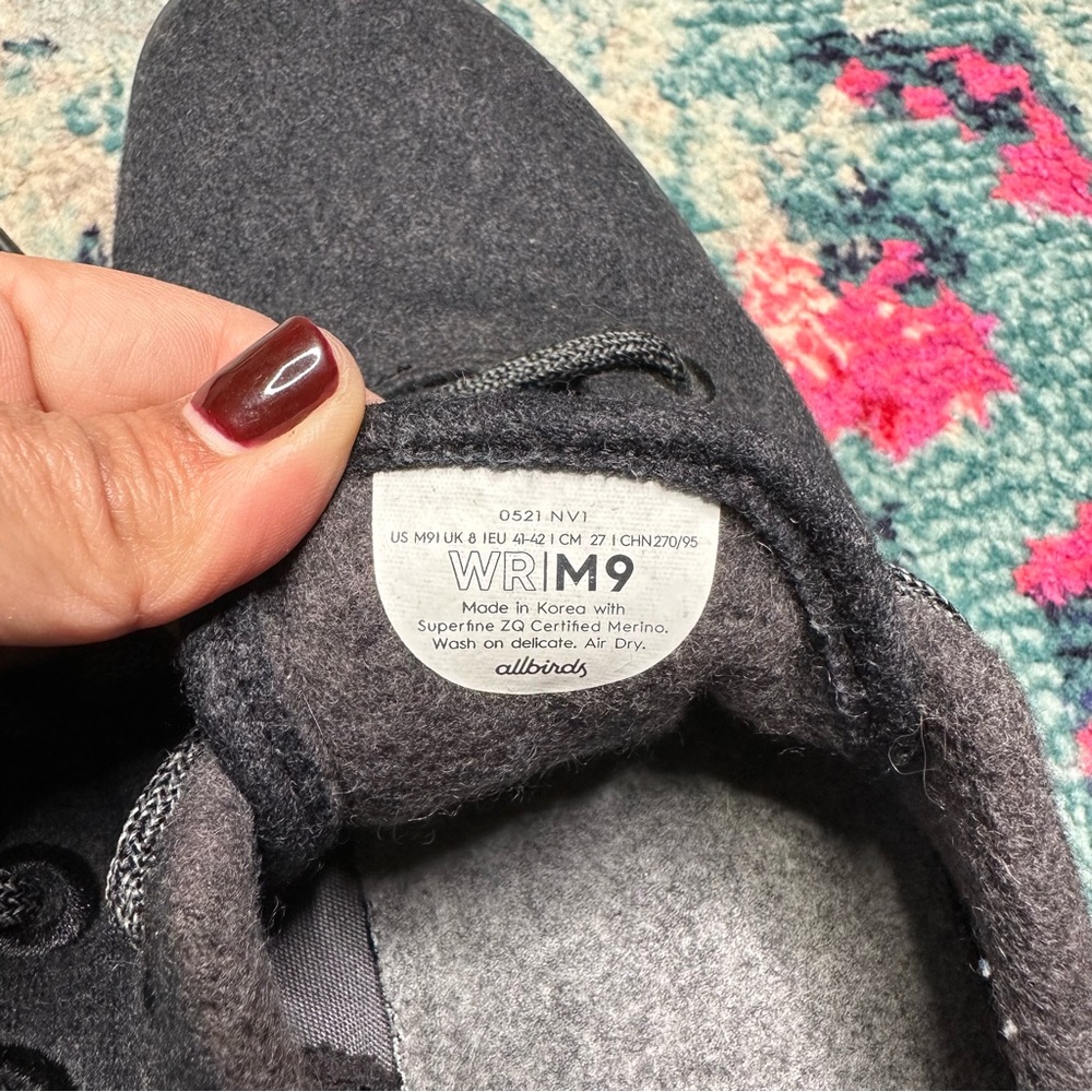 Allbirds Mens Wool Runners in Natural Black - Picture 6 of 6